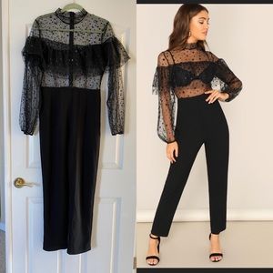 Beautiful black jumpsuit with lace